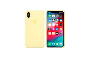 Чехол силиконовый soft-touch Apple Silicone case для iPhone Xs Max желтый Mellow Yellow