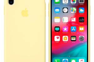 Чехол силиконовый soft-touch Apple Silicone case для iPhone Xs Max желтый Mellow Yellow