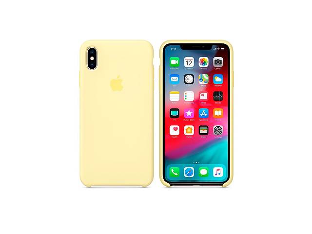 Чехол силиконовый soft-touch Apple Silicone case для iPhone Xs Max желтый Mellow Yellow