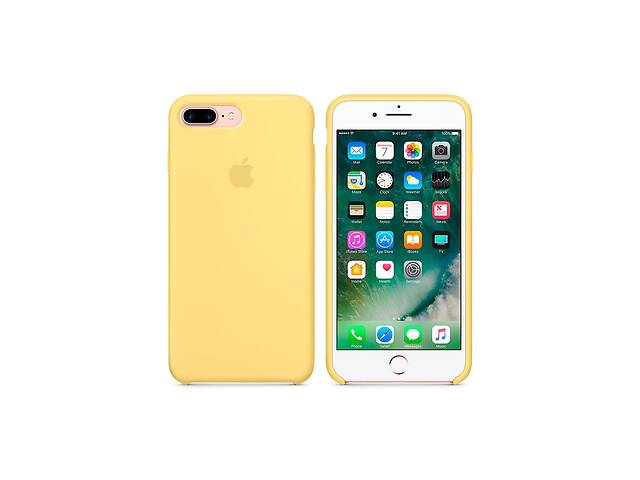 Чехол силиконовый soft-touch Apple Silicone case для iPhone 7 Plus/8 Plus желтый Pollen