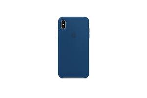 Чехол силиконовый soft-touch Apple Silicone case для iPhone Xs Max синий Blue Horizon