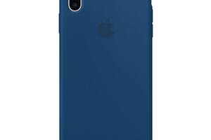 Чехол силиконовый soft-touch Apple Silicone case для iPhone Xs Max синий Blue Horizon