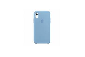 Чехол силиконовый soft-touch Apple Silicone case для iPhone Xr голубой Cornflower