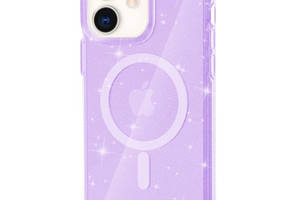 Чехол TPU Epik Galaxy Sparkle MagFit Apple iPhone 11 6.1' Purple+Glitter