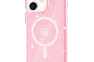 Чехол TPU Epik Galaxy Sparkle MagFit Apple iPhone 11 6.1' Pink+Glitter