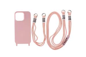 Чехол TPU Epik two straps California Apple iPhone 13 Pro 6.1' Розовый / Pink Sand