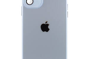 Чехол TPU+Glass Epik Sapphire Midnight Apple iPhone 12 6.1' Голубой / Blue