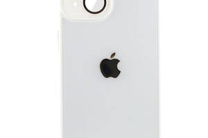 Чехол TPU+Glass Epik Sapphire Midnight Apple iPhone 14 Plus 6.7' Белый / White