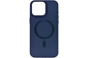 Чехол TPU+Glass Epik Sapphire Midnight Open Camera with MagSafe Apple iPhone 15 6.1' Синий / Deep navy