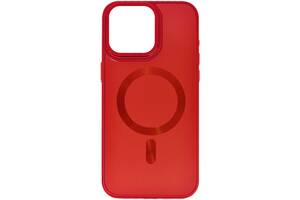 Чехол TPU+Glass Epik Sapphire Midnight Open Camera with MagSafe Apple iPhone 15 Pro 6.1' Красный / Red
