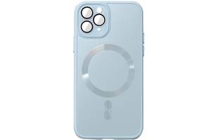 Чехол TPU+Glass Epik Sapphire Midnight with MagSafe Apple iPhone 11 Pro 5.8' Голубой / Blue