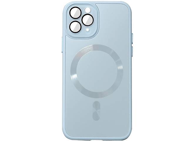 Чехол TPU+Glass Epik Sapphire Midnight with MagSafe Apple iPhone 11 Pro 5.8' Голубой / Blue