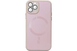 Чехол TPU+Glass Epik Sapphire Midnight with MagSafe Apple iPhone 11 Pro 5.8' Розовый / Pink Sand