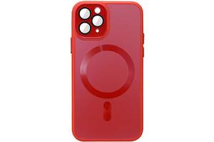 Чехол TPU+Glass Epik Sapphire Midnight with MagSafe Apple iPhone 13 Pro Max 6.7' Красный / Red