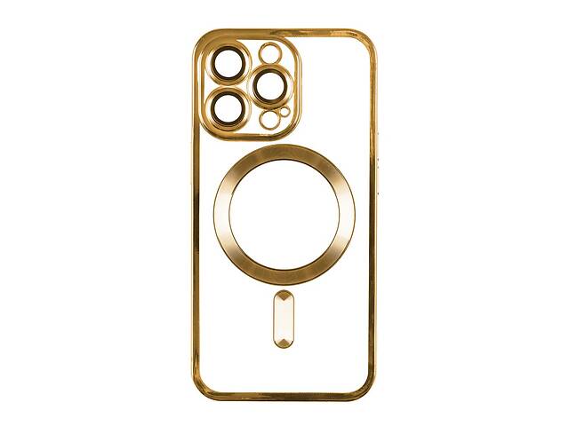 Чехол TPU Metallic Full Camera Magsafe Apple iPhone 12 Gold