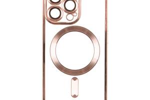Чехол TPU Metallic Full Camera Magsafe Apple Iphone 12 Pro Rose Gold