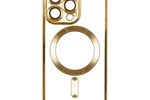 Чехол TPU Metallic Full Camera Magsafe Apple iPhone 15 Gold