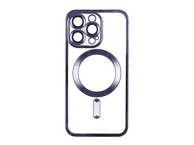 Чехол TPU Metallic Full Camera Magsafe Apple iPhone 15 Pro Dark Purple