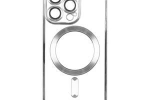 Чехол TPU Metallic Full Camera Magsafe Apple iPhone 15 Silver