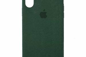 Чехол Turister для Iphone XS модель Alcantara Зеленый (Alc_XSGr)