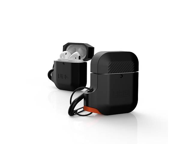 Чехол UAG для Apple Airpods Silicone, Black/Orange