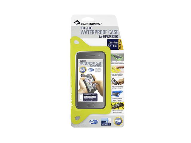 Чохол водонепроникний для смарт Sea To Summit TPU Guide W/P Case for Smartphones Lime (1033-STS ACTPUSMARTPHLI)