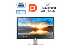 Монитор Dell P2414H / 24' (1920x1080) AH-IPS LED / 1x VGA, 1x DVI, 1x DP, 1x USB-Hub