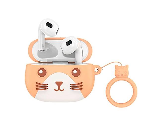 Детские наушники беспроводные в кейсе HOCO Cat EW46 Bluetooth Orange