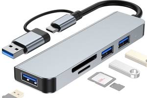 Док-станция Niye 5-в-1 с портом USB 3.0 Порты USB2.0 Устройство для чтения карт SD/TF Ultra