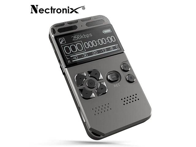 Диктофон цифровой профессиональный с активацией голосом Nectronix V35, память 8 Гб, SD карты до 64 Гб, MP3