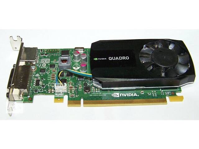Дискретная видеокарта nVidia Quadro K620, 2 GB DDR3, 128-bit, 1x DVI, 1x DP