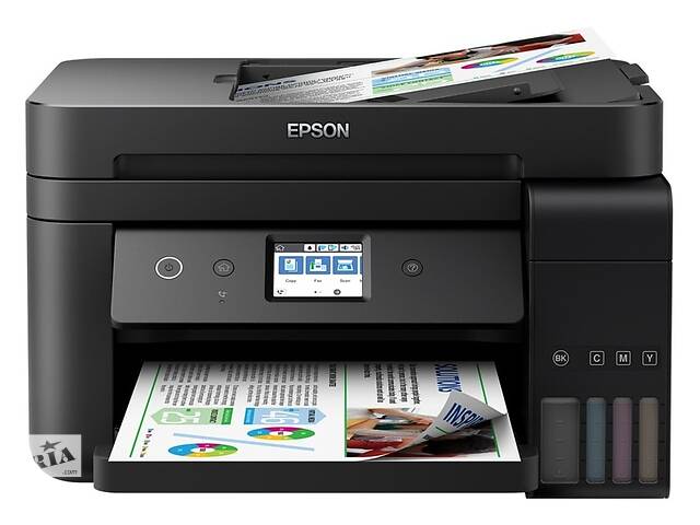 Epson МФУ ink color A4 Epson EcoTank L6290 33_20 ppm Fax ADF Duplex USB Ethernet Wi-Fi 4 inks Black Pigment