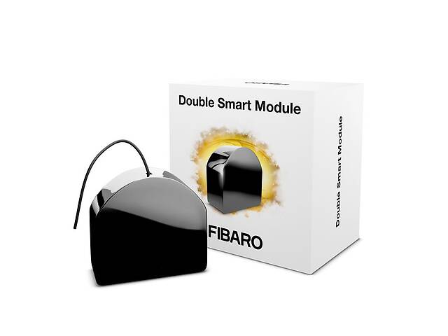 Fibaro Розумне реле Double Smart Module, 9.5A, Z-Wave, 24-30V DC/230V AC, 2 сухі контакти, чорний