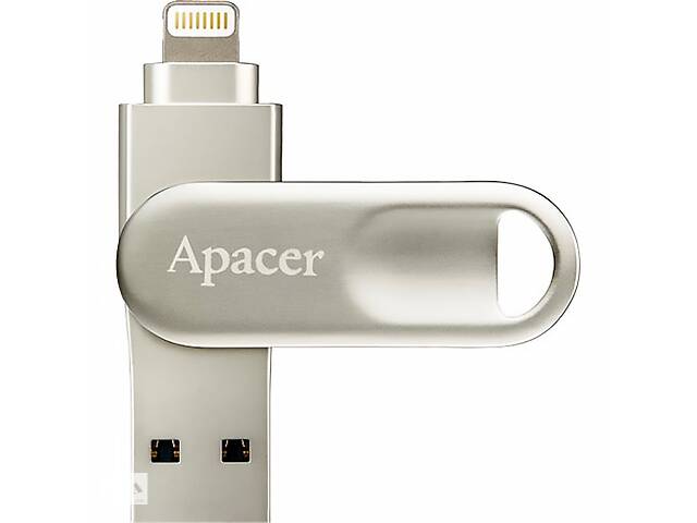 Флеш память USB 3.1 Flash 32Gb Apacer AH790 Dual Lightning Silver