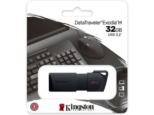 Флэш-память USB Kingston DT Exodia M 32GB Black + Black USB 3.2 (DTXM/32GB)