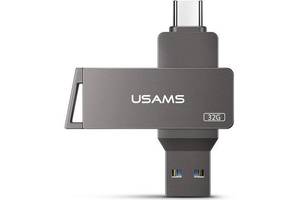 Флешка 32GB Usams US-ZB199 Type-C OTG USB3.0 Grey N