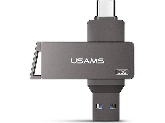 Флешка 32GB USAMS US-ZB199 Type-C OTG USB3.0 Grey