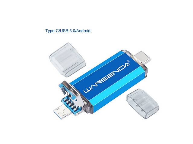 Флешка 3в1 USB 3.0 OTG USB/ microUSB/ type C 32GB для Android, Windows, ПК