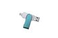 Флешка для IPHONE FlashDrive HighSpeed c разьемом Lightning 8pin Micro USB USB 3.0 64 gb бирюза + OTG
