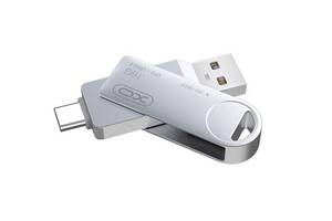 Флешка ЮСБ XO DK03 Type C 64Gb USB Flash Drive 3.0 Steel