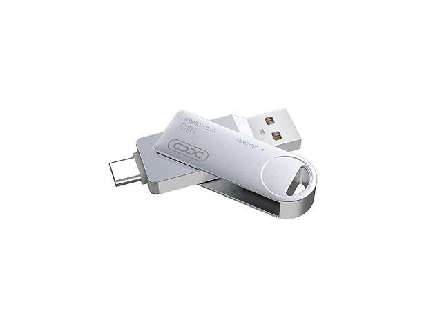 Флешка ЮСБ XO DK03 Type C 64Gb USB Flash Drive 3.0 Steel