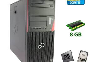 Компьютер Fujitsu Esprimo P420 E85+ Tower / Intel Core i5-4430 (4 ядра по 3.0 - 3.2 GHz) / 8 GB DDR3 / 120 GB SSD+250...