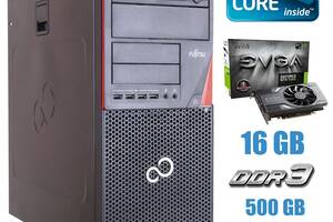 Компьютер Fujitsu Esprimo P720 E90+ Tower / Intel Core i5-4430 (4 ядра по 3.0 - 3.2 GHz) / 16 GB DDR3 / 120 GB SSD +...
