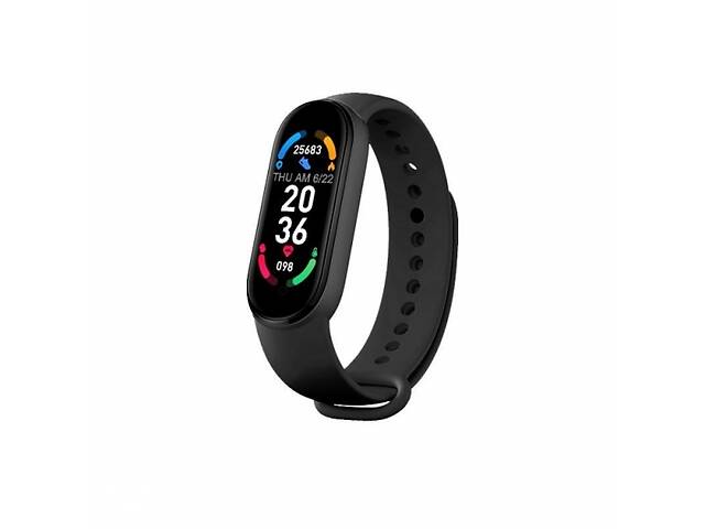 Фитнес браслет Smart Band M6 шагомер, измерение давления и пульса Черный (hub_65pnxp)