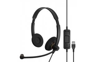 Гарнитура для колл центра наушники проводные Sennheiser Impact SC 60 USB ML (1000551) Black N