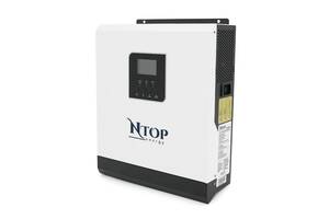 Гибридный инвертор NTOP NTP3000-24, 3000W, 24V, ток заряда 0-70A, 160-275V, ШИМ-контроллер (50А, 80 Vdc)