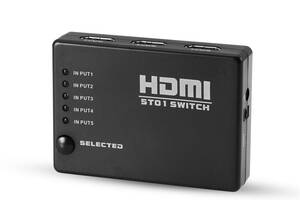 HDMI-переключатель (switch) RIAS HS55 5xHDMI с пультом ДУ Black (3_01834)