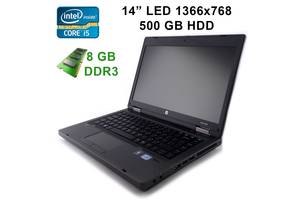 Ноутбук HP ProBook 6470b / 14' (1366x768) TN / Intel Core i5-3210M (2 (4) ядра по 2.5 - 3.1 GHz) / 8 GB DDR3 / 500 GB...