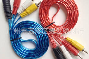 Кабель 3,5mm-3 RCA  1,5 метр в силиконе переходник