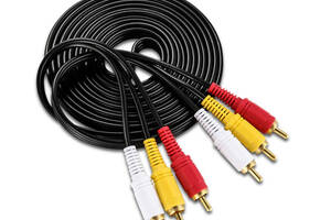 Кабель 3 RCA-3 RCA 5 м в упаковке переходник